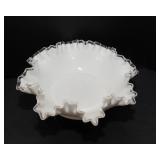 White Hobnail Dish & Fenton Bowl