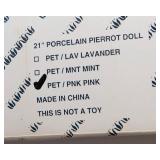 Set of 2 Vintage Dolls – Franklin Heirloom & 21" Porcelain Pierrot