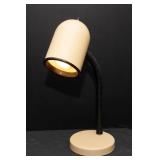 Vintage Gooseneck Table Lamp – Beige Enamelware