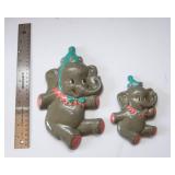 Set of 4 Hand-Painted Figurines – Elephants and Boy & Girl