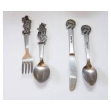 Vintage Disney & Big Bird Children’s Eating Utensils and Cups