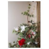 72" Christmas Tree in Basket with Cardinal Bird Ornaments