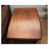 Mid-Century Modern Sleigh Leg Side/End Table – Likely Walnut by Lane