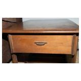 Mid-Century Modern Sleigh Leg Side/End Table – Likely Walnut by Lane