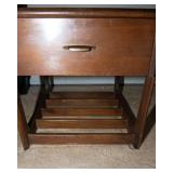 Mid-Century Modern Sleigh Leg Side/End Table – Likely Walnut by Lane