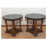 Set of 2 Side Tables – 18" Diameter × 16" Tall