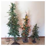 Set of 3 Christmas Trees with Lights