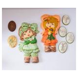 Vintage 1970s Wallhangings – Little Girls, Precious Moments Style