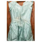 Vintage 1950s Harry Keiser Blue Dress with Hoop Crinoline