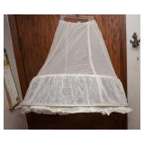 Vintage 1950s Harry Keiser Blue Dress with Hoop Crinoline