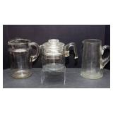 Vintage Pyrex Percolator & 2 Glass Pitchers