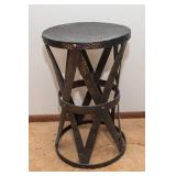 Metal Side Table – 15" Diameter × 24.5" Tall