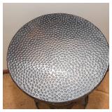 Metal Side Table – 15" Diameter × 24.5" Tall