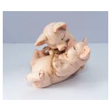 Set of 3 Vintage Painted Ceramic Animals – Horse, Elephant & Pigs