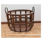 Basket and Metal Magazine Rack