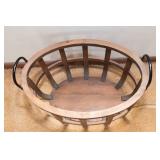 Basket and Metal Magazine Rack