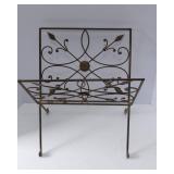 Basket and Metal Magazine Rack