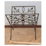 Basket and Metal Magazine Rack