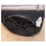 Brown Swivel Chair – Barrel Shape - Likely Leather