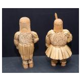 Vintage Corn Husk Figurines – Set of 2