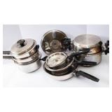 Set of 7 Kitchen Craft Pots & Pans with Lids – Stainless Steel