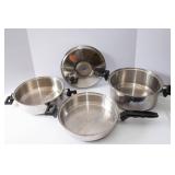 Set of 7 Kitchen Craft Pots & Pans with Lids – Stainless Steel