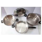 Set of 7 Kitchen Craft Pots & Pans with Lids – Stainless Steel