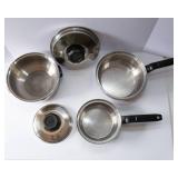 Set of 7 Kitchen Craft Pots & Pans with Lids – Stainless Steel