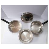 Set of 7 Kitchen Craft Pots & Pans with Lids – Stainless Steel