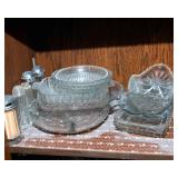 Two Shelves of Cut Glass #2