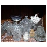 Two Shelves of Cut Glass #2