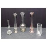 Set of 5 Vintage Delicate Bud Vases