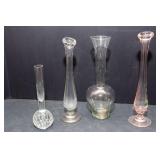 Set of 5 Vintage Delicate Bud Vases