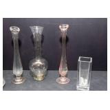 Set of 5 Vintage Delicate Bud Vases
