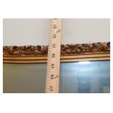Vintage Gold Tone Ornate Wall Mirror – 37" x 20.5"
