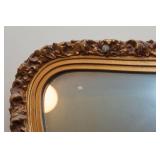 Vintage Gold Tone Ornate Wall Mirror – 37" x 20.5"