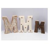 Set of Three “M” Wall Hangings