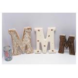 Set of Three “M” Wall Hangings