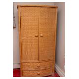 Light Tan Wicker Armoire – San Angelo Collection by Pier 1
