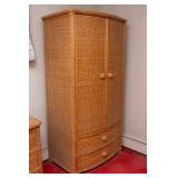 Light Tan Wicker Armoire – San Angelo Collection by Pier 1