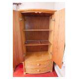 Light Tan Wicker Armoire – San Angelo Collection by Pier 1