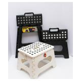 Set of Three Collapsible Step Stools
