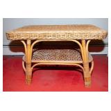 Light Tan Wicker Coffee Table – Real Wicker