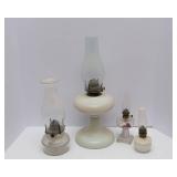Set of Four Vintage Oil Lamps