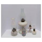 Set of Four Vintage Oil Lamps