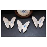 Hand-Painted Blue & White Wall Hangings – Set of 4