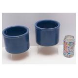 Two Vintage Blue Crocks – Ewald Bros Sanitary Dairy