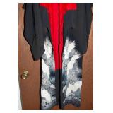 Vintage Silk Kimono – Black with Red Interior