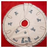 Handmade Beaded Felt Tree Skirt