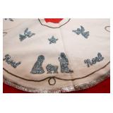 Handmade Beaded Felt Tree Skirt